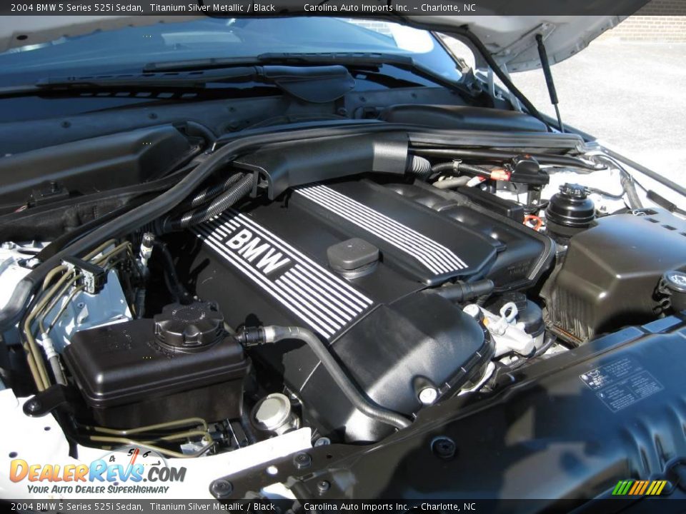 2004 BMW 5 Series 525i Sedan Titanium Silver Metallic / Black Photo #25