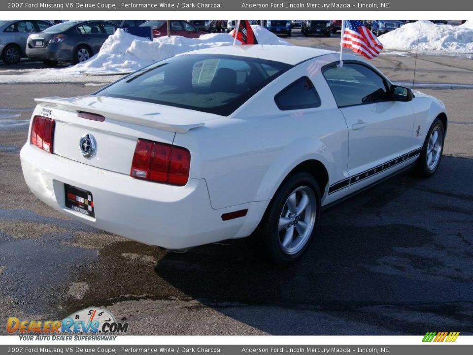 2007 Ford Mustang V6 Deluxe Coupe Performance White / Dark Charcoal Photo #4