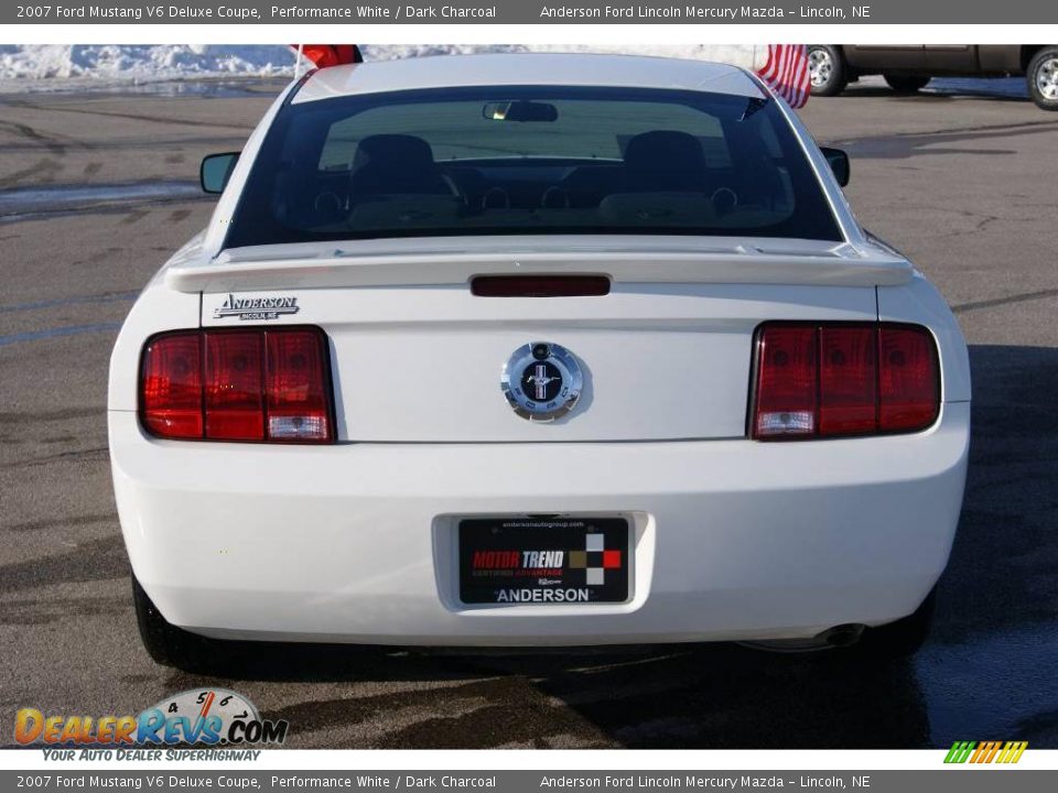 2007 Ford Mustang V6 Deluxe Coupe Performance White / Dark Charcoal Photo #5