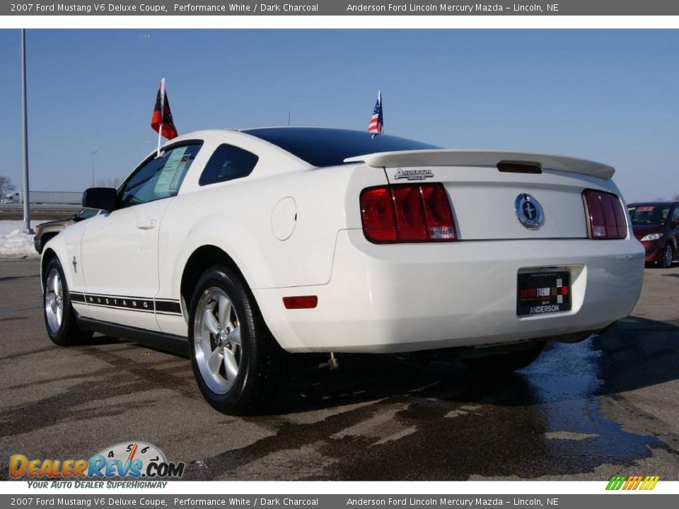 2007 Ford Mustang V6 Deluxe Coupe Performance White / Dark Charcoal Photo #6