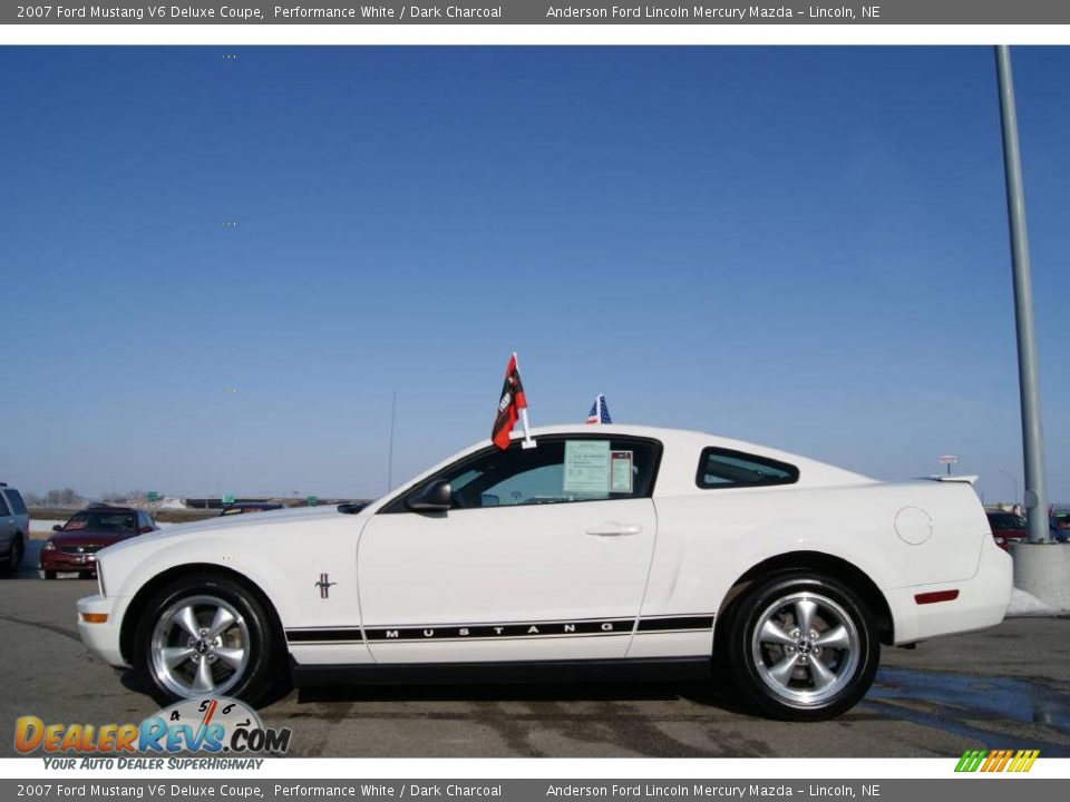 2007 Ford Mustang V6 Deluxe Coupe Performance White / Dark Charcoal Photo #7