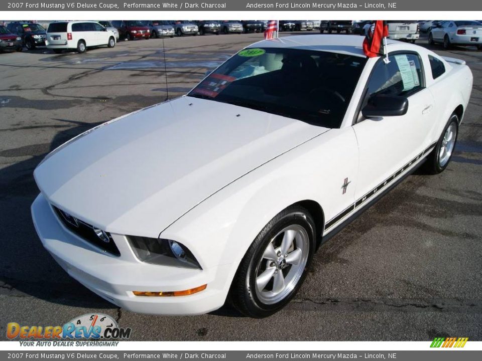 2007 Ford Mustang V6 Deluxe Coupe Performance White / Dark Charcoal Photo #8