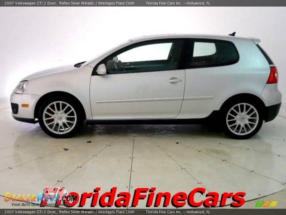 2007 Volkswagen GTI 2 Door Reflex Silver Metallic / Interlagos Plaid Cloth Photo #3