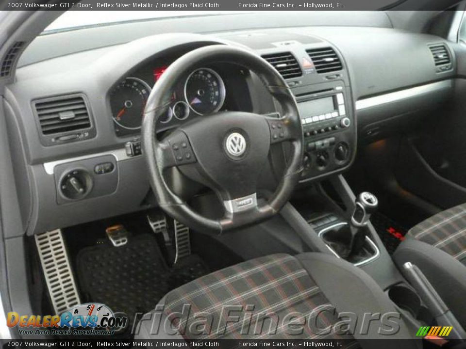 2007 Volkswagen GTI 2 Door Reflex Silver Metallic / Interlagos Plaid Cloth Photo #11