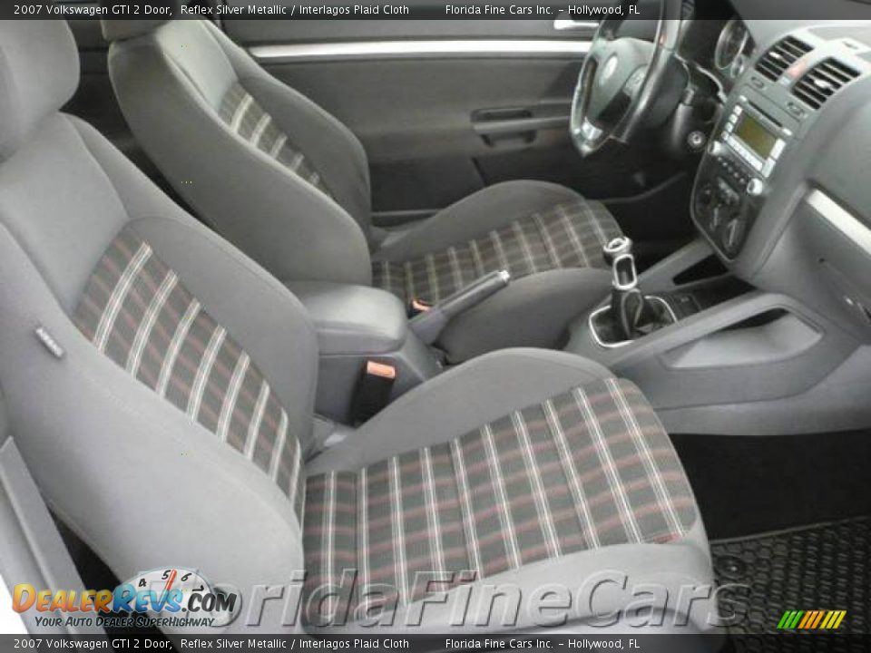 2007 Volkswagen GTI 2 Door Reflex Silver Metallic / Interlagos Plaid Cloth Photo #12