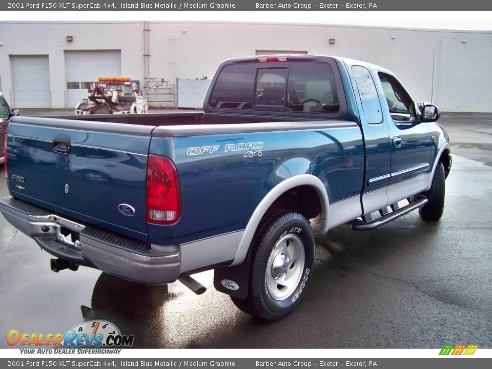 2001 Ford F150 XLT SuperCab 4x4 Island Blue Metallic / Medium Graphite Photo #5