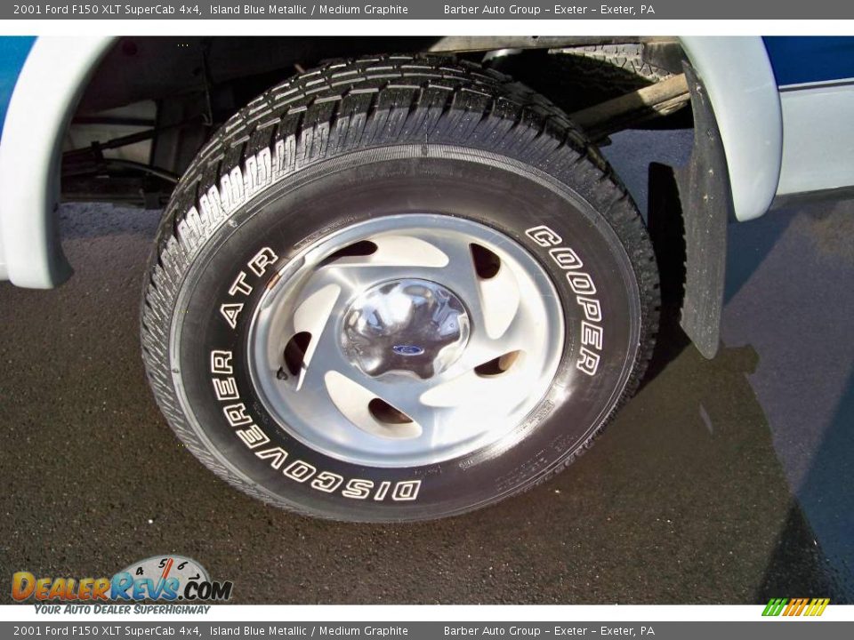 2001 Ford F150 XLT SuperCab 4x4 Island Blue Metallic / Medium Graphite Photo #9