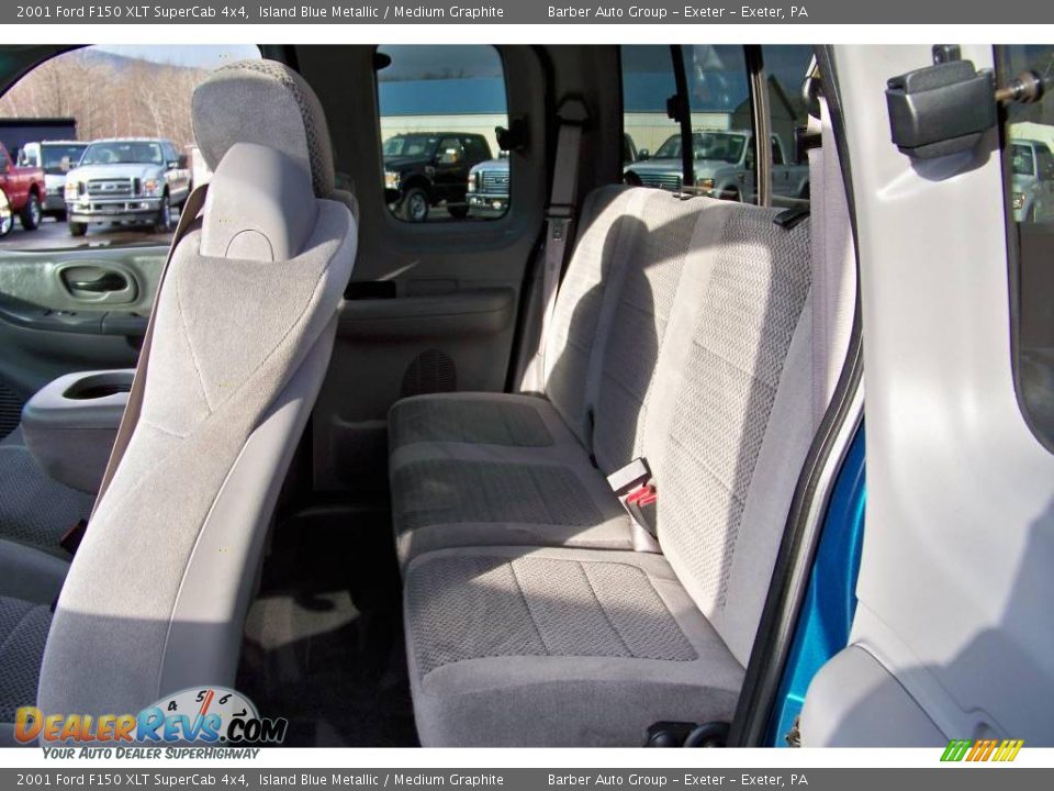 2001 Ford F150 XLT SuperCab 4x4 Island Blue Metallic / Medium Graphite Photo #14