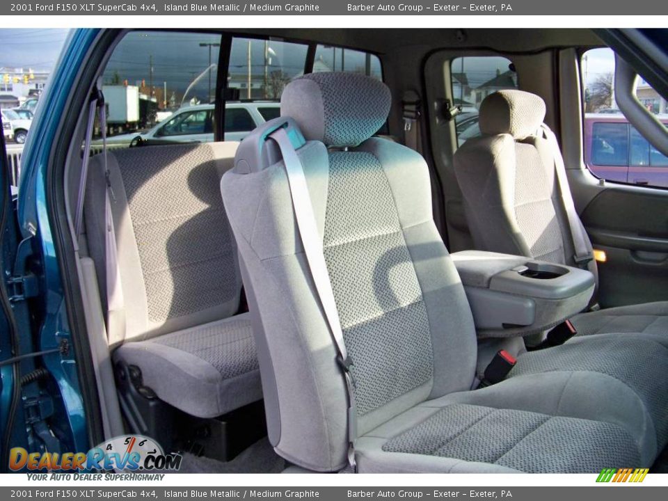 2001 Ford F150 XLT SuperCab 4x4 Island Blue Metallic / Medium Graphite Photo #16