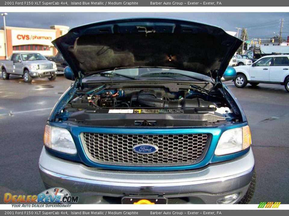 2001 Ford F150 XLT SuperCab 4x4 Island Blue Metallic / Medium Graphite Photo #21