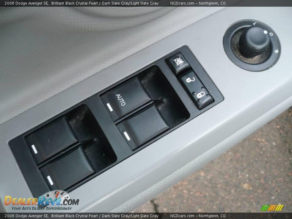 2008 Dodge Avenger SE Brilliant Black Crystal Pearl / Dark Slate Gray/Light Slate Gray Photo #8