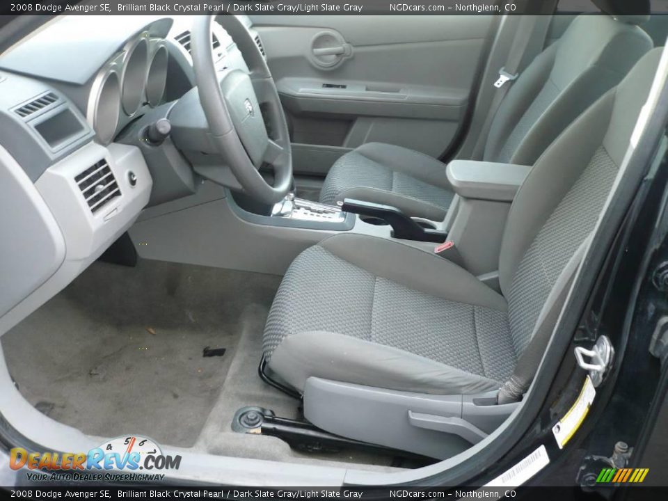 2008 Dodge Avenger SE Brilliant Black Crystal Pearl / Dark Slate Gray/Light Slate Gray Photo #9