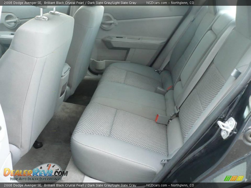 2008 Dodge Avenger SE Brilliant Black Crystal Pearl / Dark Slate Gray/Light Slate Gray Photo #10