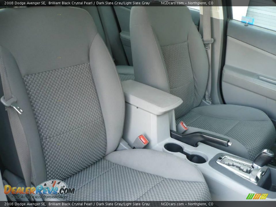 2008 Dodge Avenger SE Brilliant Black Crystal Pearl / Dark Slate Gray/Light Slate Gray Photo #12