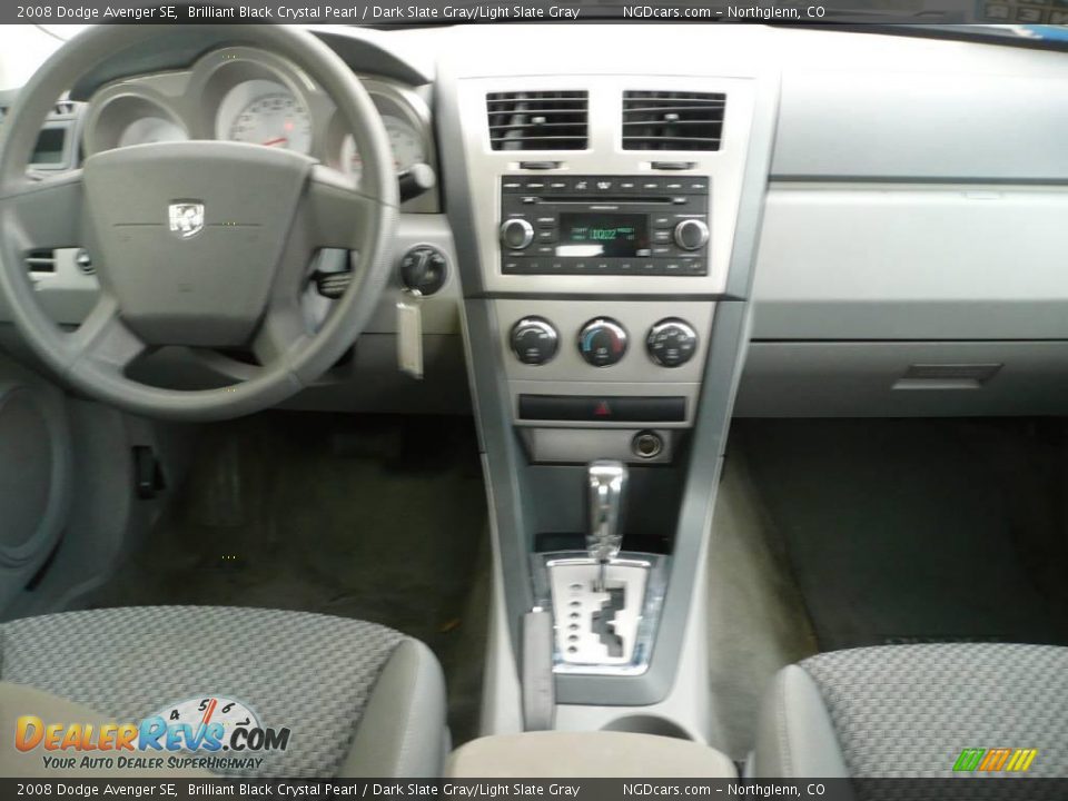 2008 Dodge Avenger SE Brilliant Black Crystal Pearl / Dark Slate Gray/Light Slate Gray Photo #14