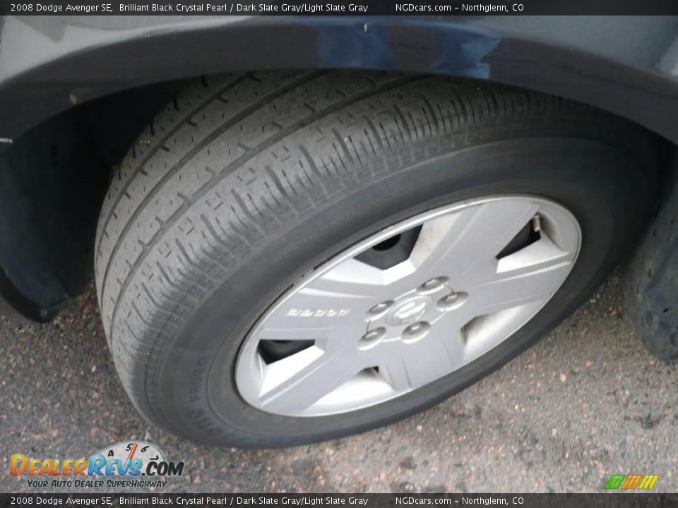 2008 Dodge Avenger SE Brilliant Black Crystal Pearl / Dark Slate Gray/Light Slate Gray Photo #16