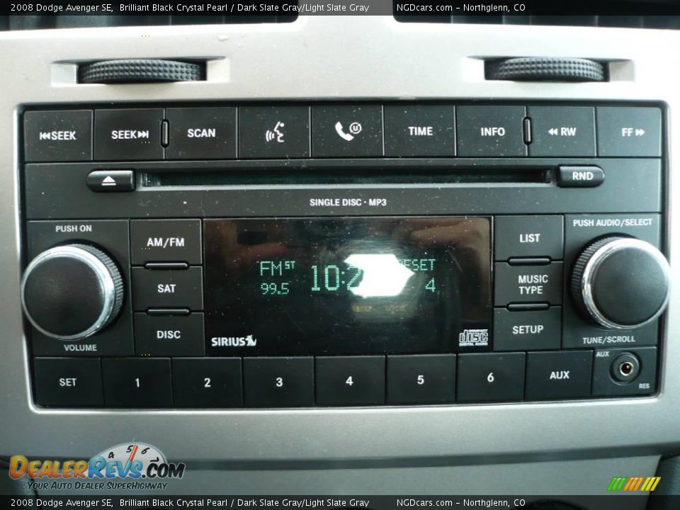 2008 Dodge Avenger SE Brilliant Black Crystal Pearl / Dark Slate Gray/Light Slate Gray Photo #18
