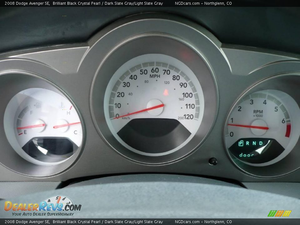 2008 Dodge Avenger SE Brilliant Black Crystal Pearl / Dark Slate Gray/Light Slate Gray Photo #20