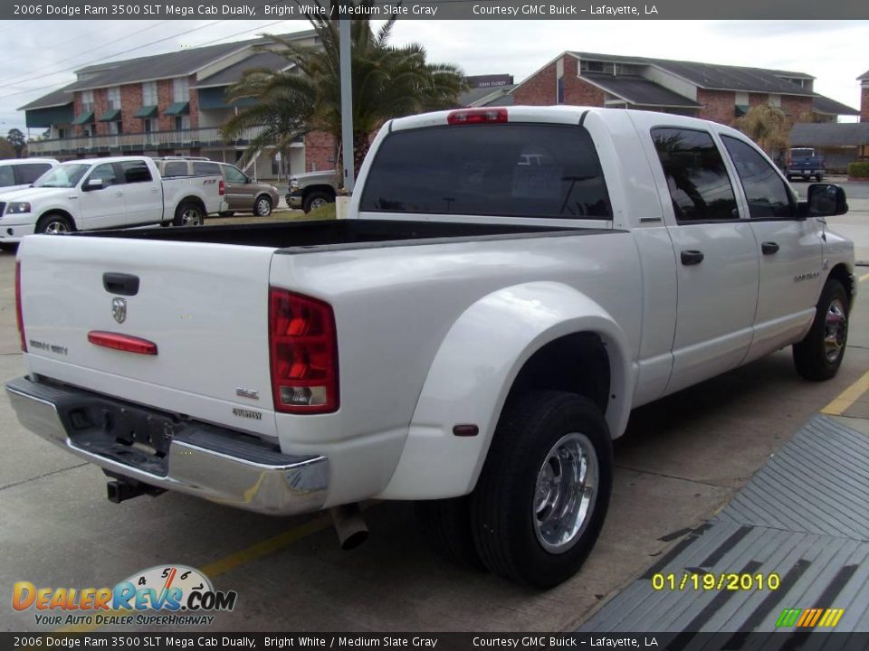 2006 Dodge Ram 3500 SLT Mega Cab Dually Bright White / Medium Slate Gray Photo #4