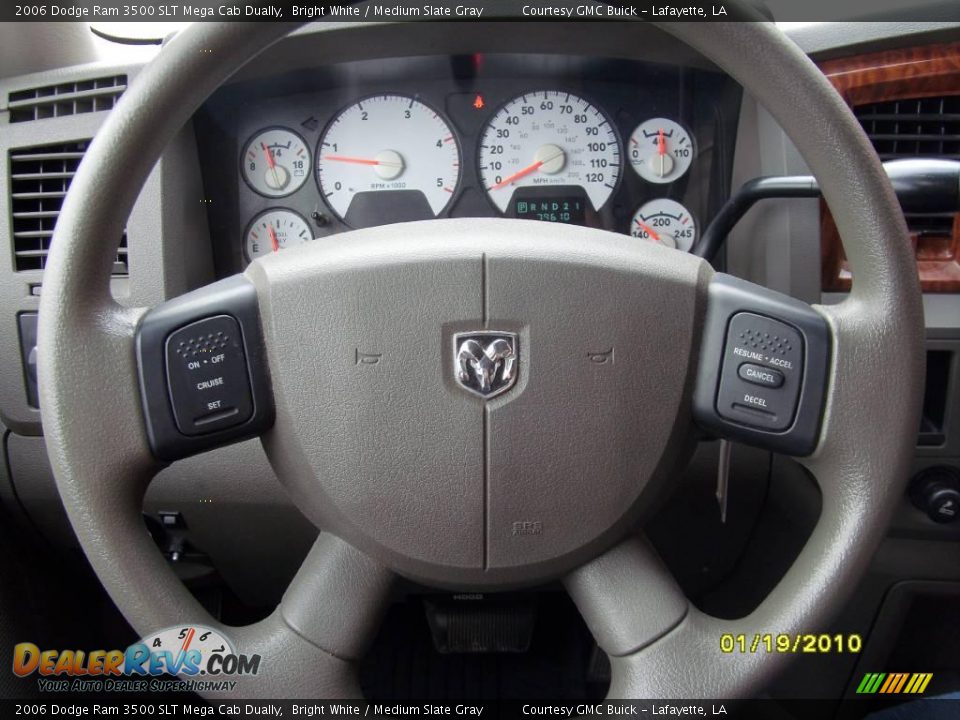 2006 Dodge Ram 3500 SLT Mega Cab Dually Bright White / Medium Slate Gray Photo #10