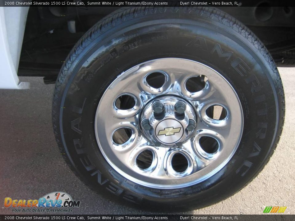 2008 Chevrolet Silverado 1500 LS Crew Cab Summit White / Light Titanium/Ebony Accents Photo #4
