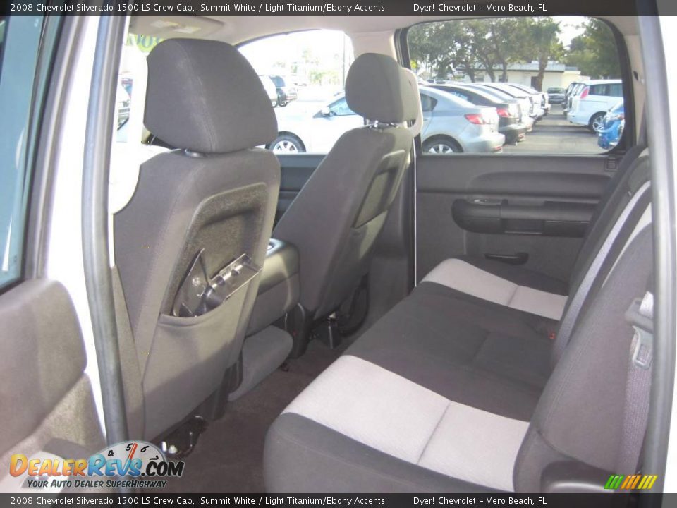 2008 Chevrolet Silverado 1500 LS Crew Cab Summit White / Light Titanium/Ebony Accents Photo #5