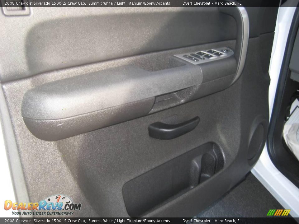 2008 Chevrolet Silverado 1500 LS Crew Cab Summit White / Light Titanium/Ebony Accents Photo #6