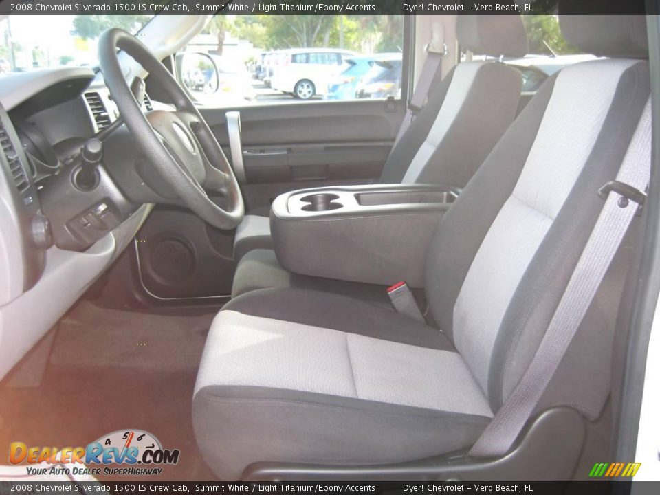 2008 Chevrolet Silverado 1500 LS Crew Cab Summit White / Light Titanium/Ebony Accents Photo #7