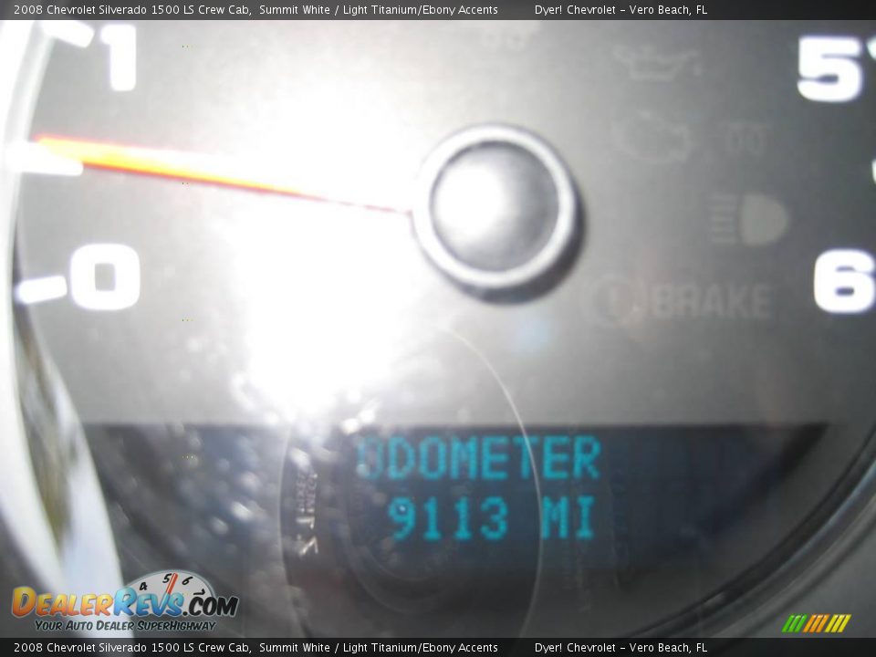 2008 Chevrolet Silverado 1500 LS Crew Cab Summit White / Light Titanium/Ebony Accents Photo #8