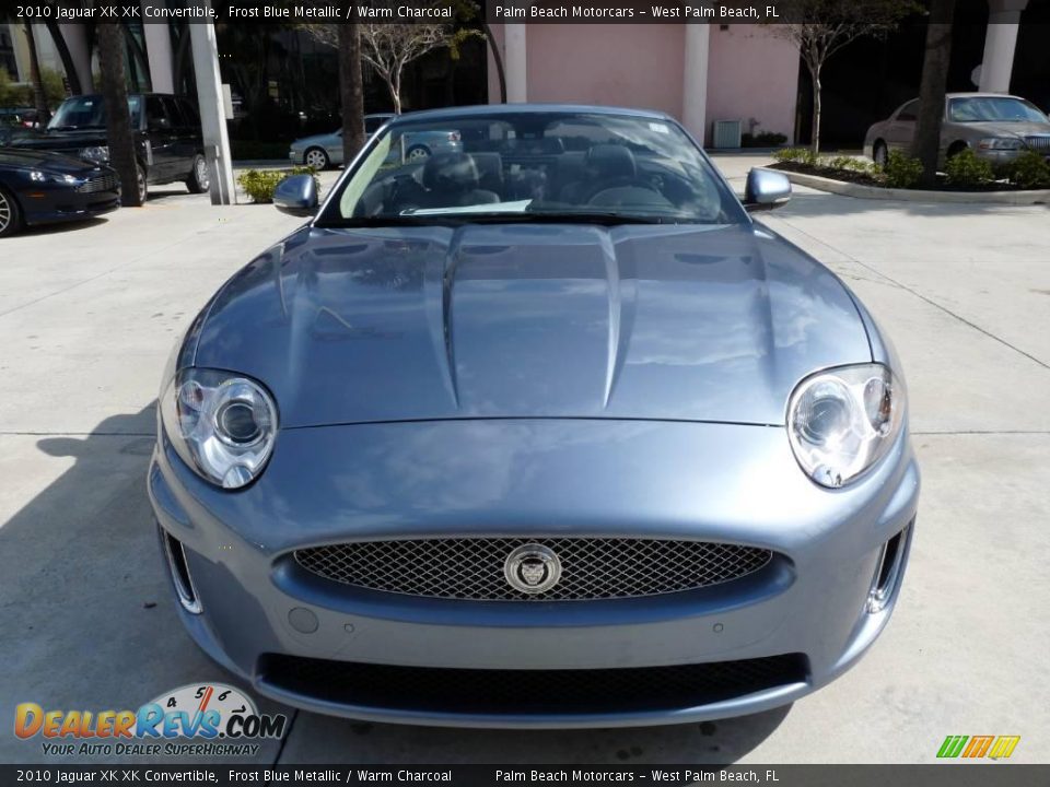 2010 Jaguar XK XK Convertible Frost Blue Metallic / Warm Charcoal Photo #2