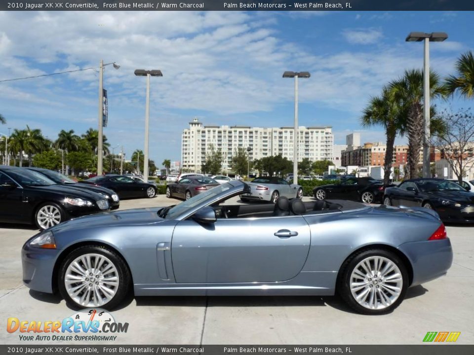 2010 Jaguar XK XK Convertible Frost Blue Metallic / Warm Charcoal Photo #3