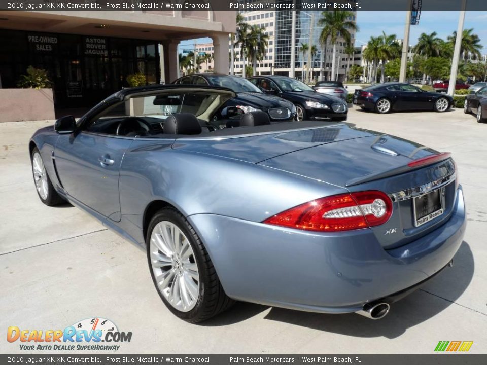 2010 Jaguar XK XK Convertible Frost Blue Metallic / Warm Charcoal Photo #4