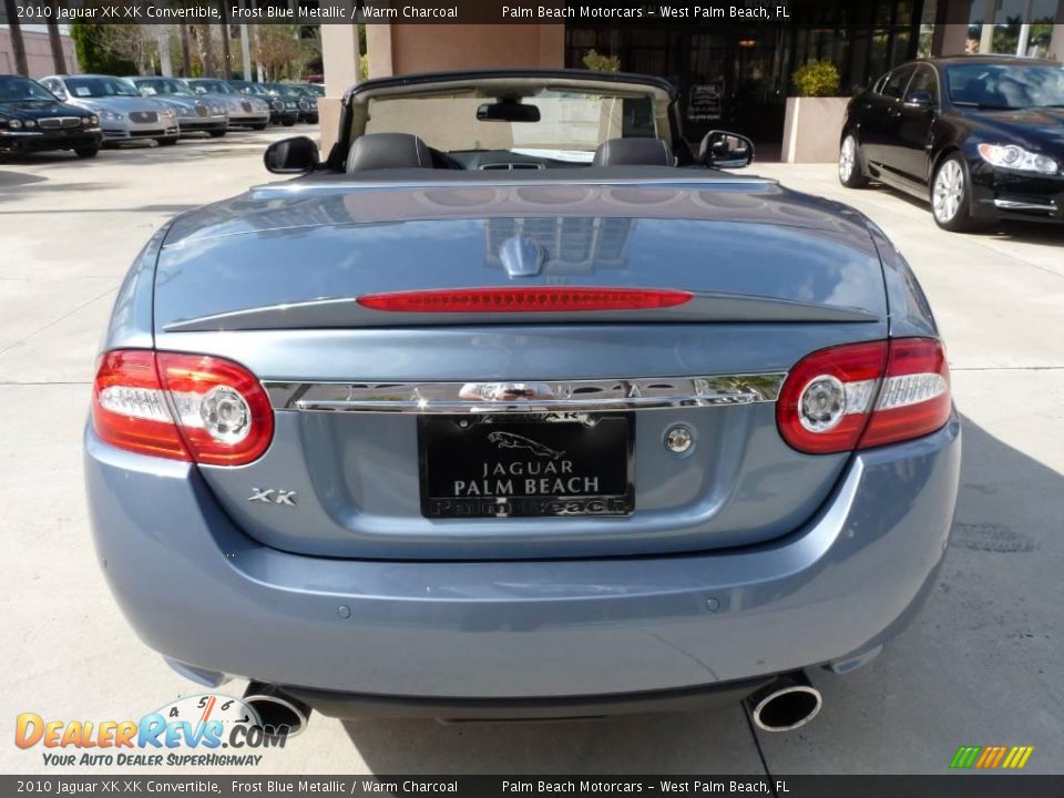 2010 Jaguar XK XK Convertible Frost Blue Metallic / Warm Charcoal Photo #5