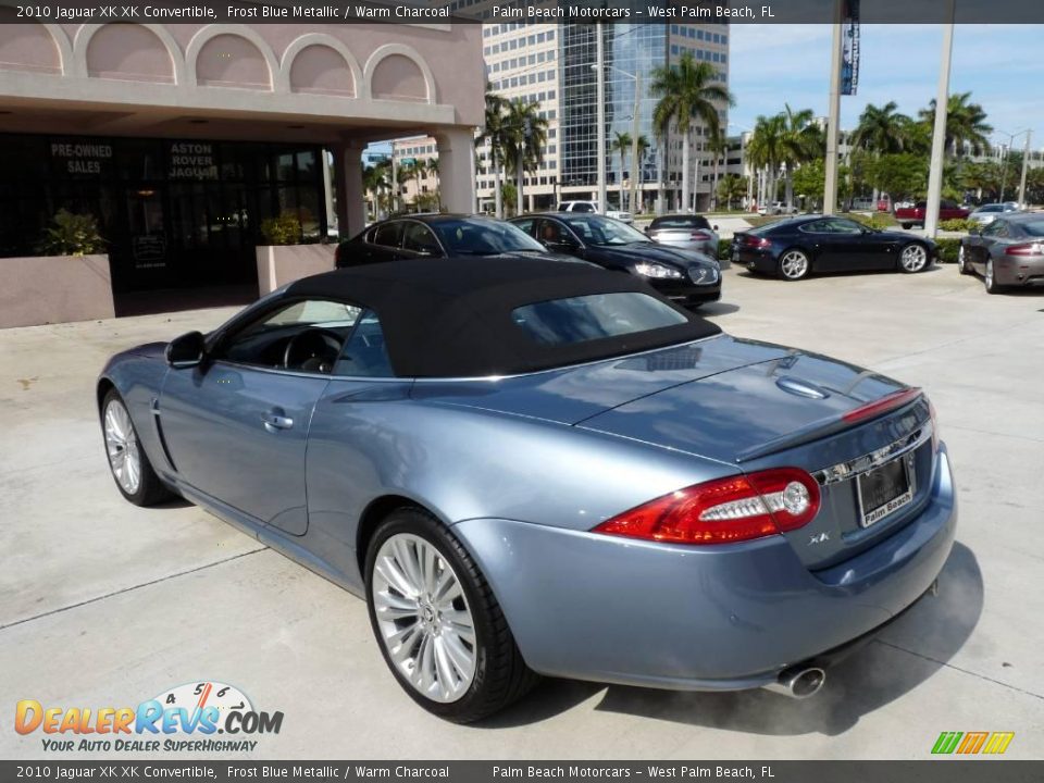 2010 Jaguar XK XK Convertible Frost Blue Metallic / Warm Charcoal Photo #8