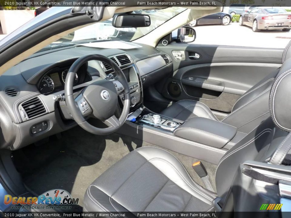 2010 Jaguar XK XK Convertible Frost Blue Metallic / Warm Charcoal Photo #9