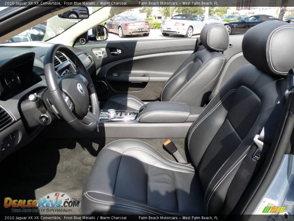 2010 Jaguar XK XK Convertible Frost Blue Metallic / Warm Charcoal Photo #10