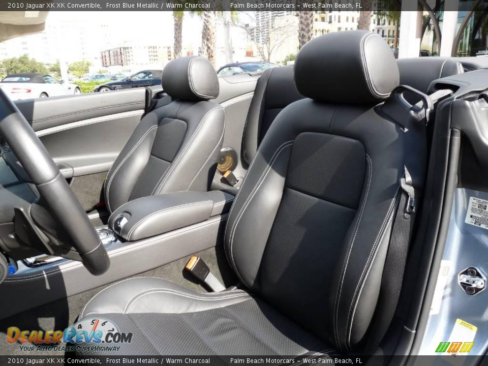 2010 Jaguar XK XK Convertible Frost Blue Metallic / Warm Charcoal Photo #11