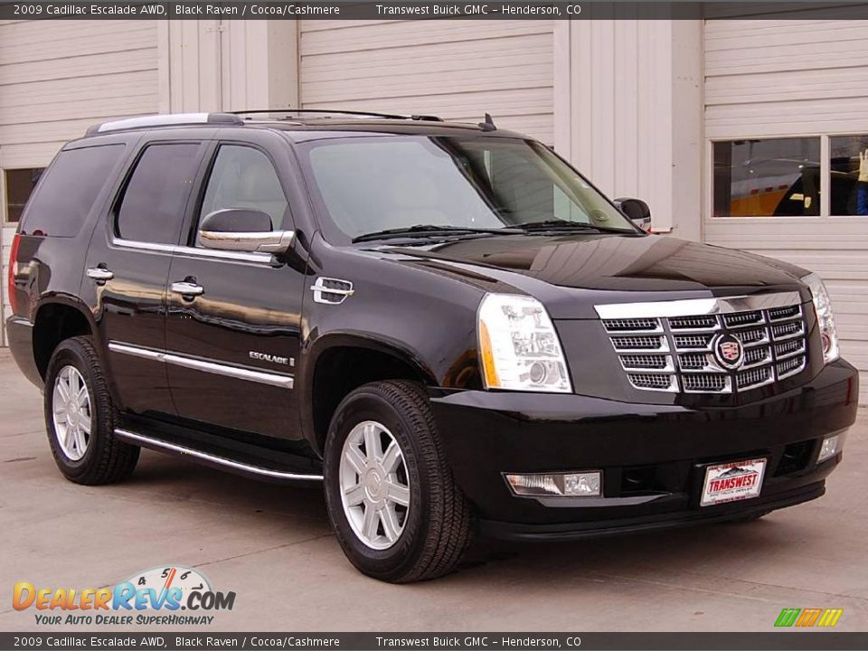 2009 Cadillac Escalade AWD Black Raven / Cocoa/Cashmere Photo #1