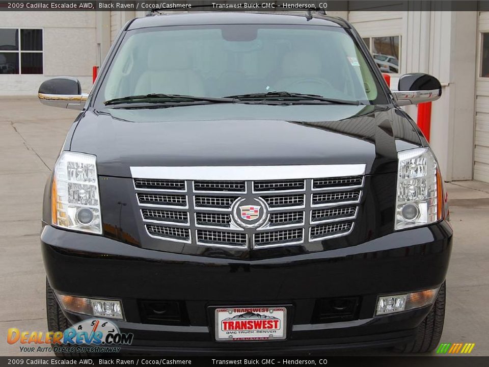 2009 Cadillac Escalade AWD Black Raven / Cocoa/Cashmere Photo #2