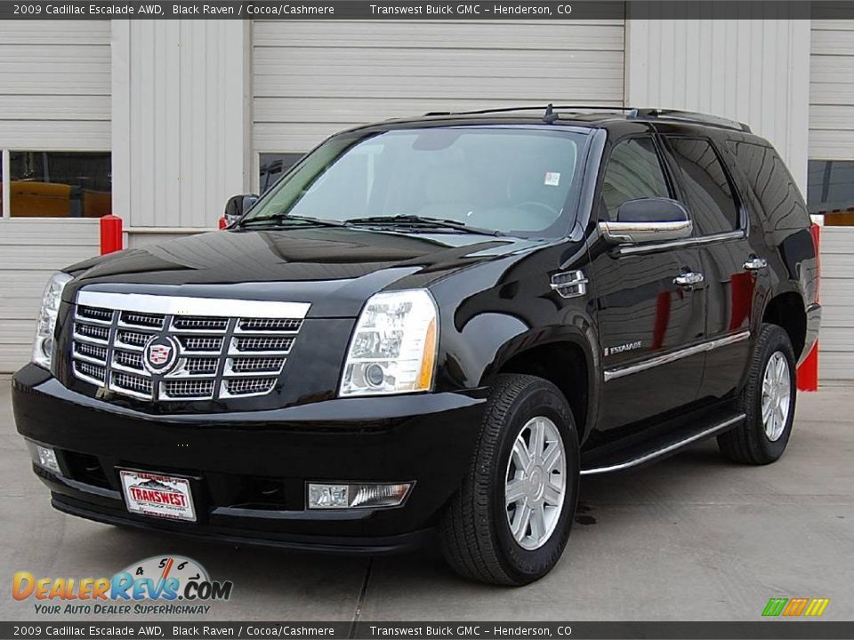 2009 Cadillac Escalade AWD Black Raven / Cocoa/Cashmere Photo #3