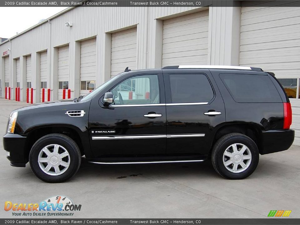 2009 Cadillac Escalade AWD Black Raven / Cocoa/Cashmere Photo #4