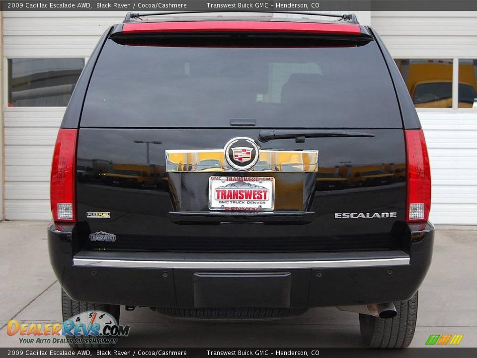 2009 Cadillac Escalade AWD Black Raven / Cocoa/Cashmere Photo #5