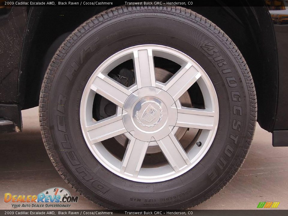 2009 Cadillac Escalade AWD Black Raven / Cocoa/Cashmere Photo #7