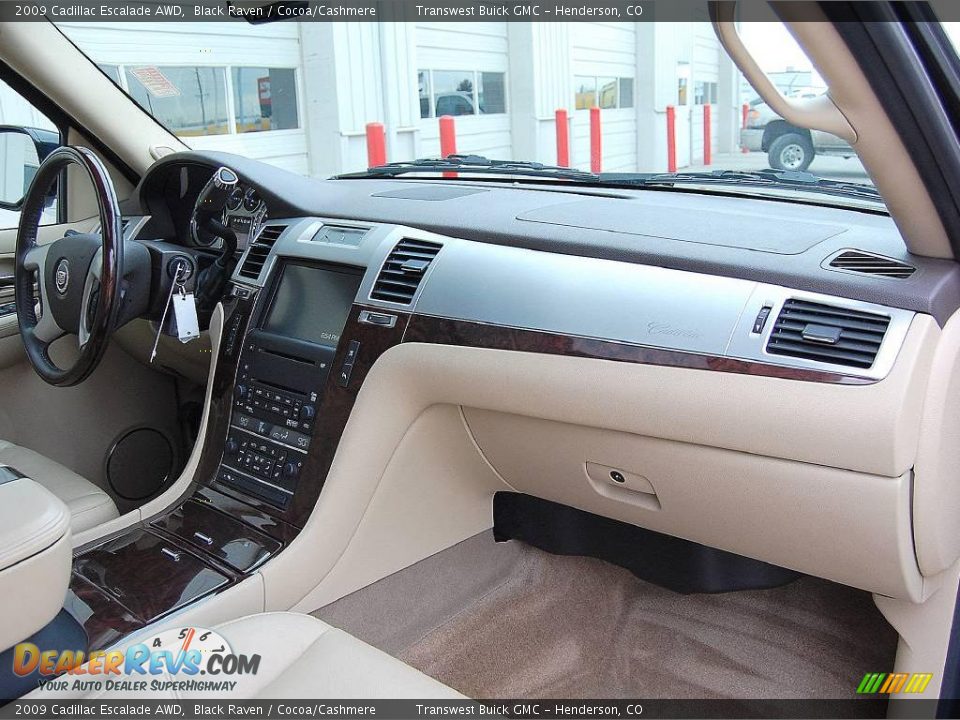 2009 Cadillac Escalade AWD Black Raven / Cocoa/Cashmere Photo #12