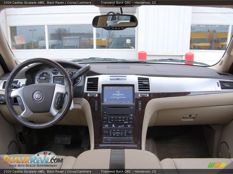 2009 Cadillac Escalade AWD Black Raven / Cocoa/Cashmere Photo #13