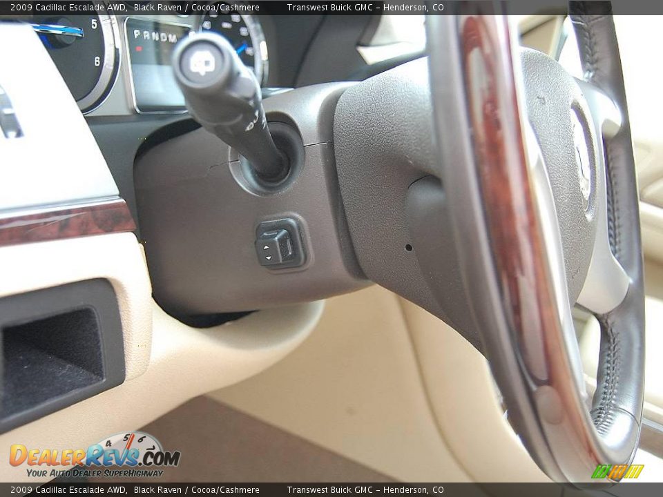 2009 Cadillac Escalade AWD Black Raven / Cocoa/Cashmere Photo #25
