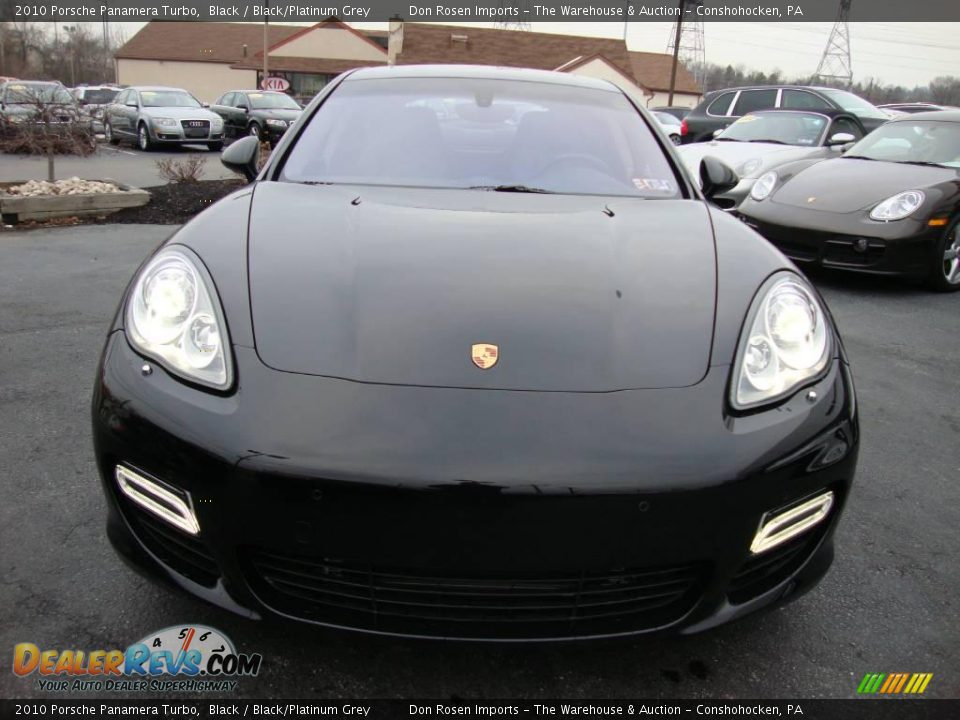 2010 Porsche Panamera Turbo Black / Black/Platinum Grey Photo #3