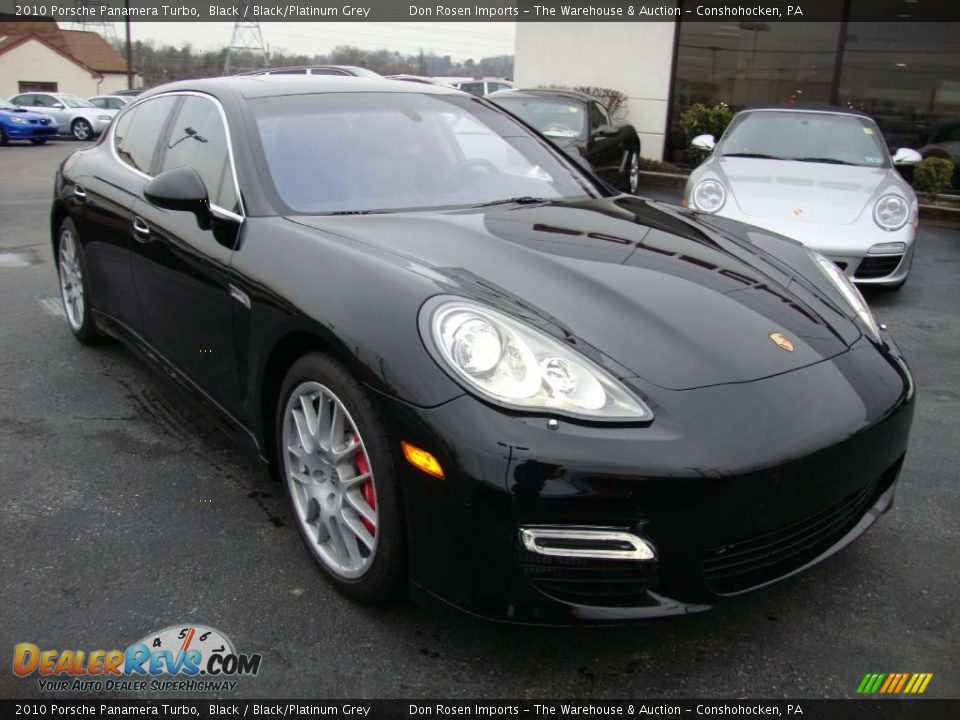 2010 Porsche Panamera Turbo Black / Black/Platinum Grey Photo #4
