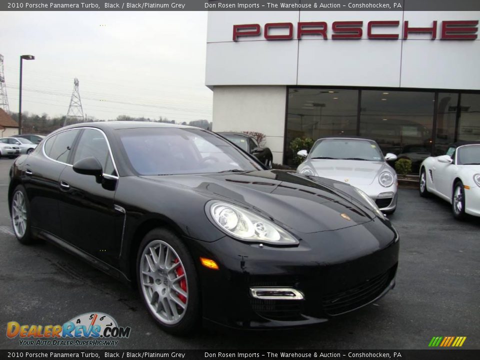 2010 Porsche Panamera Turbo Black / Black/Platinum Grey Photo #5