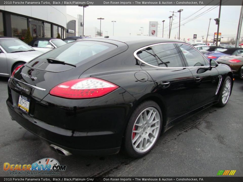 2010 Porsche Panamera Turbo Black / Black/Platinum Grey Photo #7